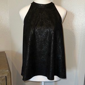 Black snake skin halter shirt